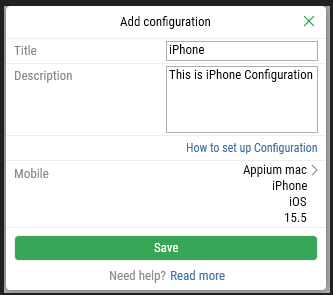 How to set up Mobile Device Configuration