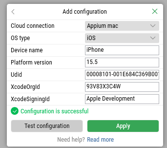 How to set up Mobile Device Configuration