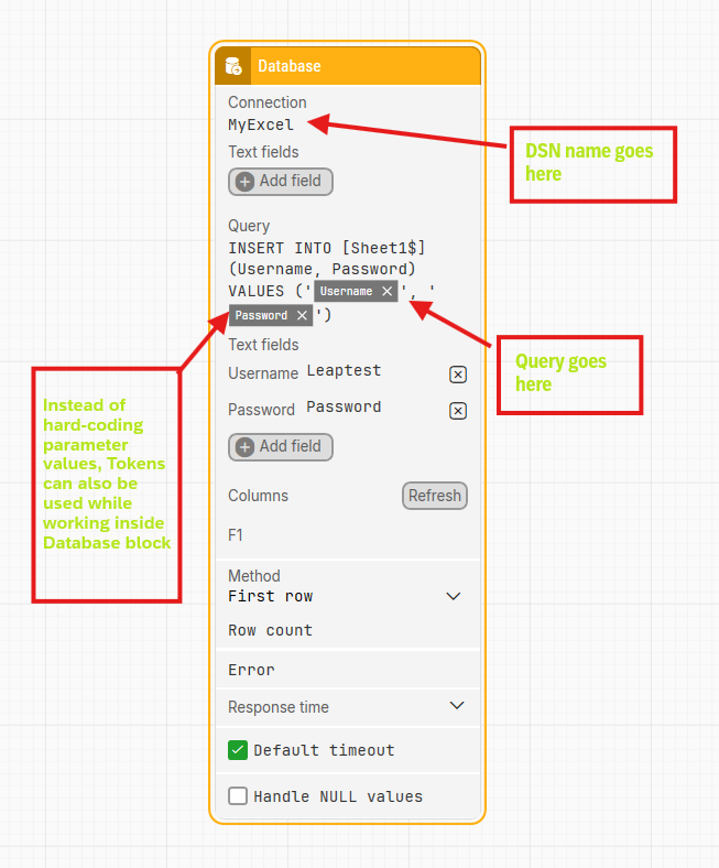 Insert, Read or Update data in Excel Files