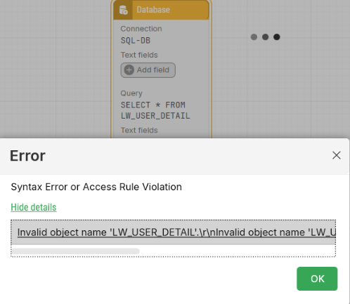 How to perform Select Query operation in Leapwork using a Database Block?